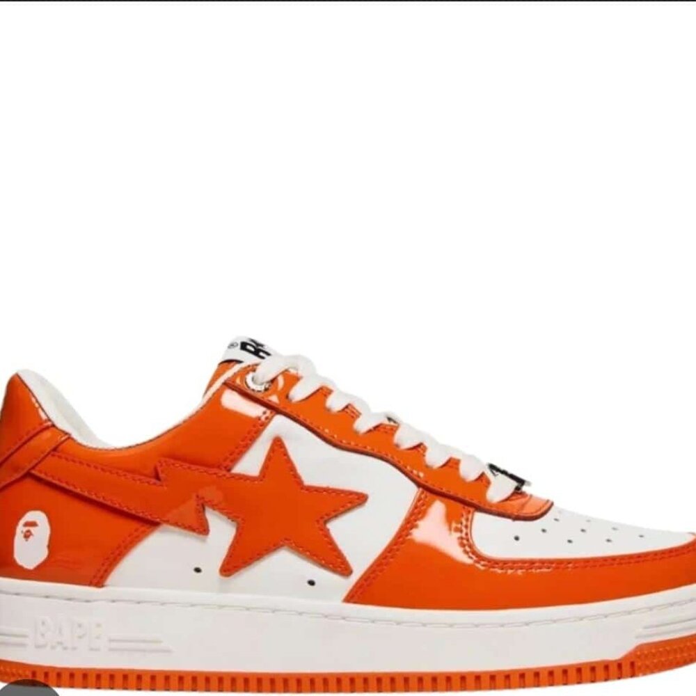 Sneakers Bape Sta White and Orange Men’s Shoes